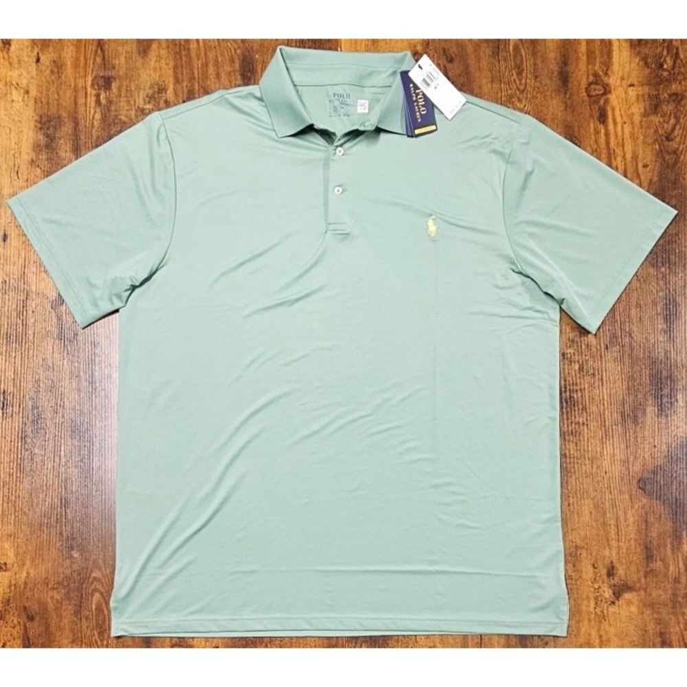 Polo Ralph‎ Lauren Performance Classics Faded Mint Golf Shirt Men's XLT NWT